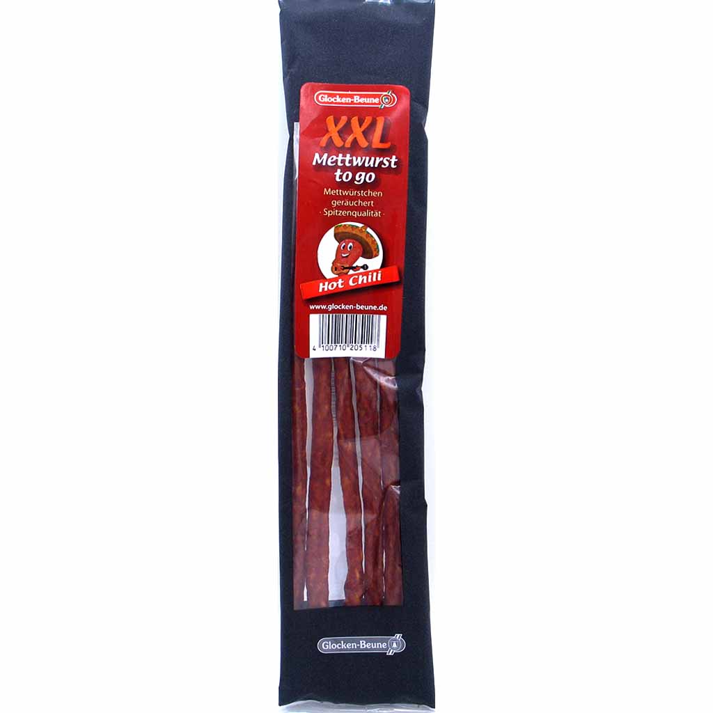 Glocken-Beune XXL Mettwurst to go Hot Chili 100g MHD:8.11.24