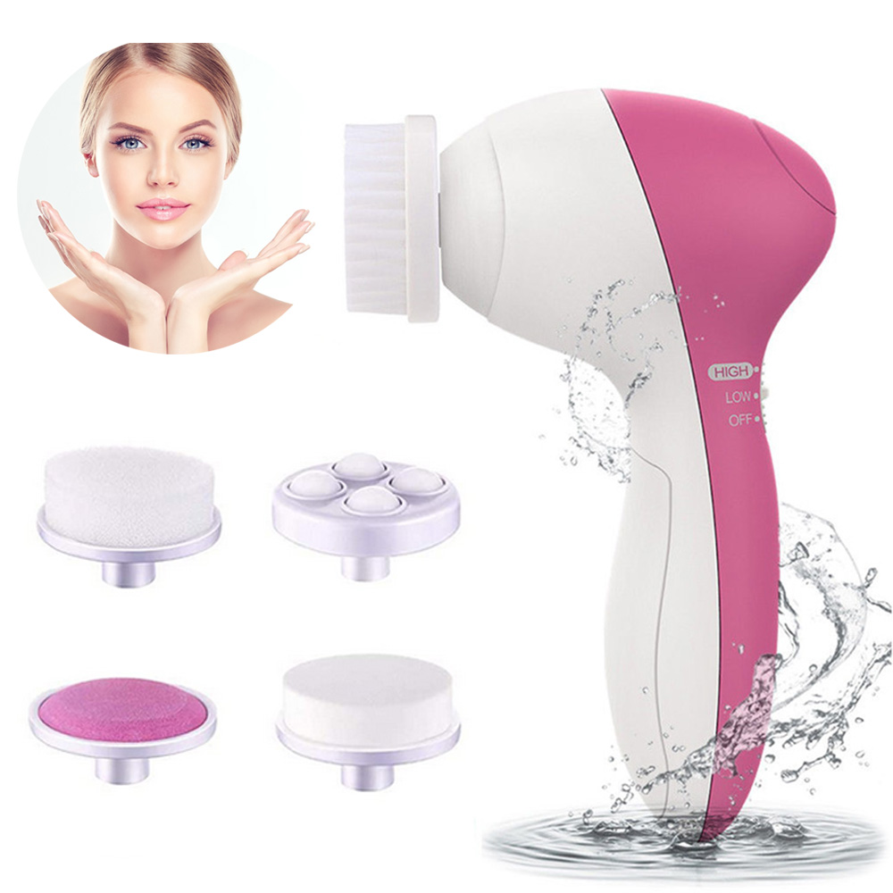 5-in-1 elektrische Massage-Hautreinigungsbürste