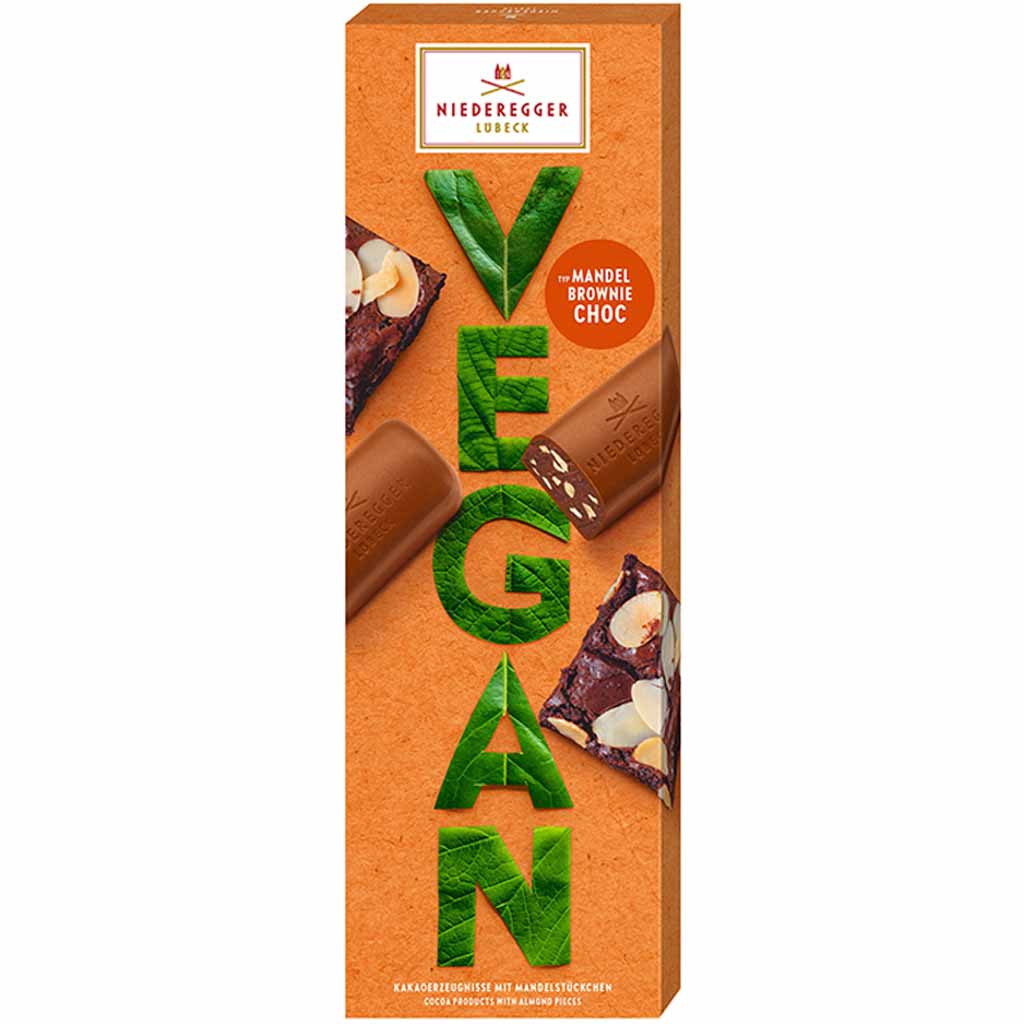 Niederegger Vegan Mandel Brownie Choc 100g MHD:30.1.25