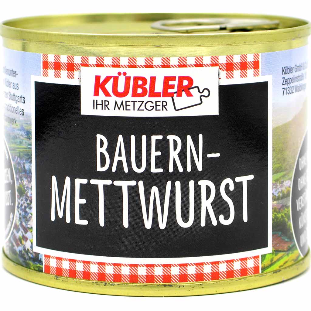 Metzger Kübler Bauernmettwurst 200g MHD:3.9.25