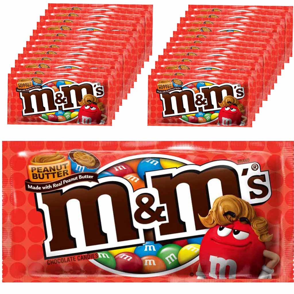 M&M's Peanut Butter Chocolate Dragees 46g 1,109g GTIN 040000012443 =  24 x 04014407  