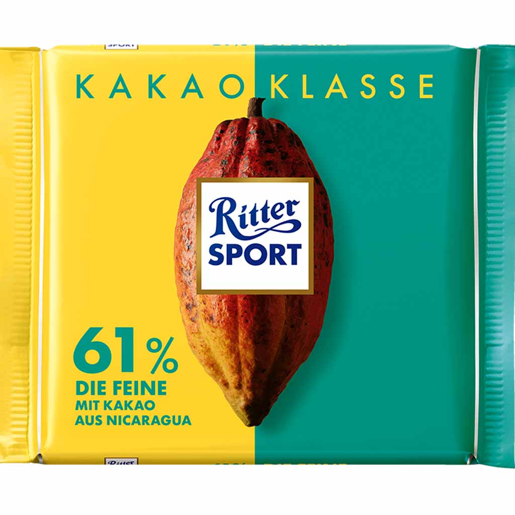 Ritter Sport Tafelschokolade Nicaragua Die Feine 61% 100g MHD:1.6.23