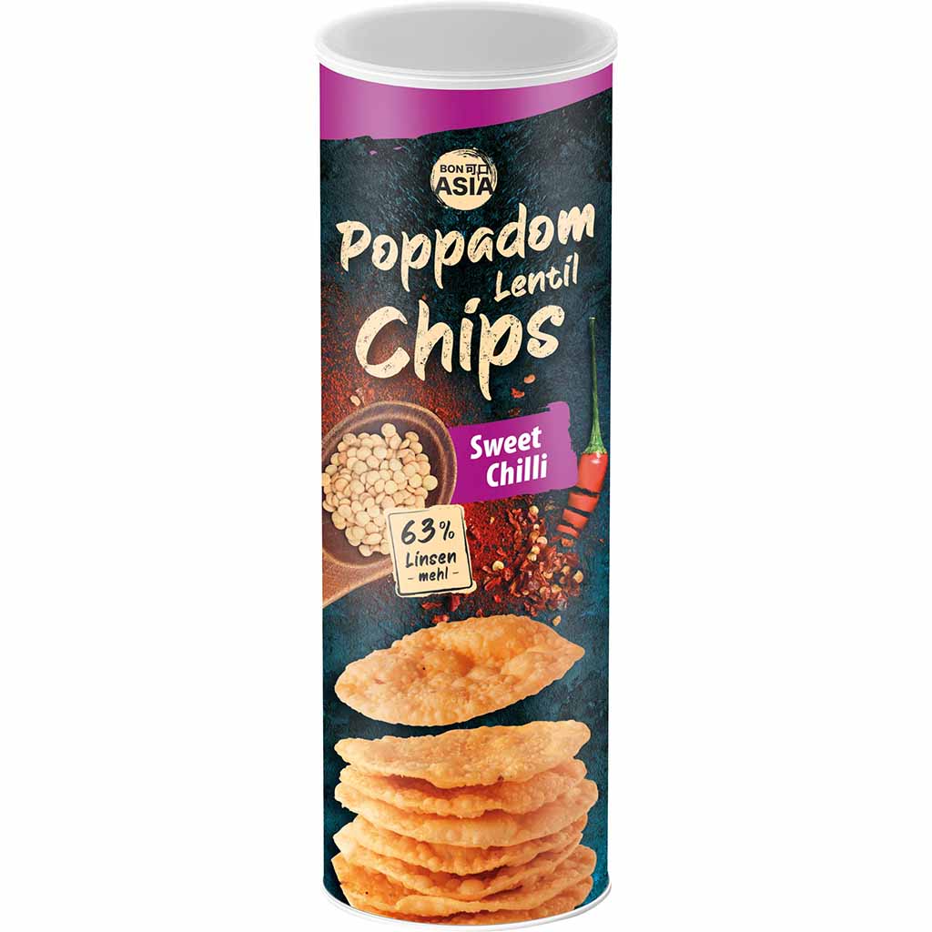 Bon Asia Poppadom Linsen Chips Sweet Chili 70g MHD:10.11.24