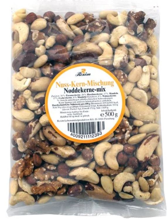 Rexim Nuss Kern Mischung 500g MHD:31.1.25