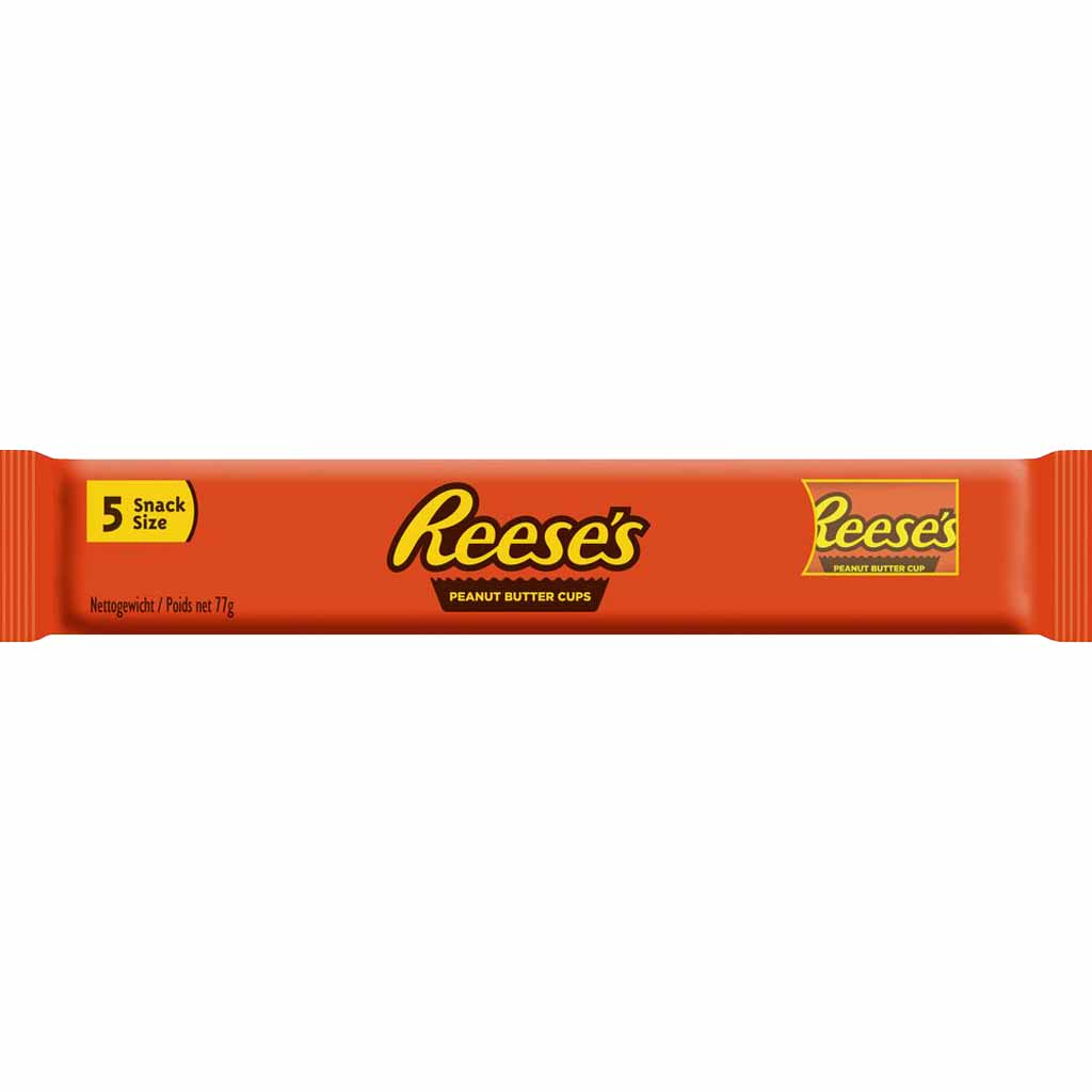 Reeses Peanut Butter Cups Snacksize 5er 77g MHD:8.4.25