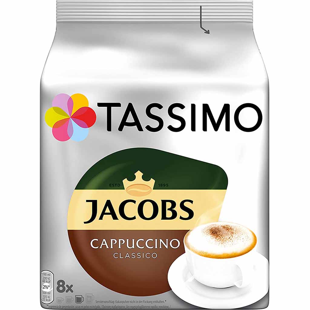 Tassimo Jacobs Cappuccino Classico 8 Kaffee Kapseln MHD:7.12.24