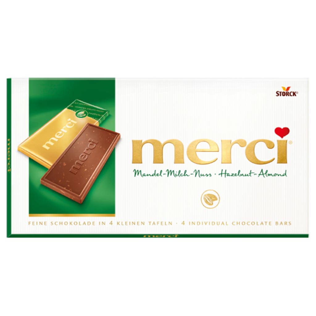 Merci feine Schokolade Mandel Milch Nuss 100g MHD:1.6.25