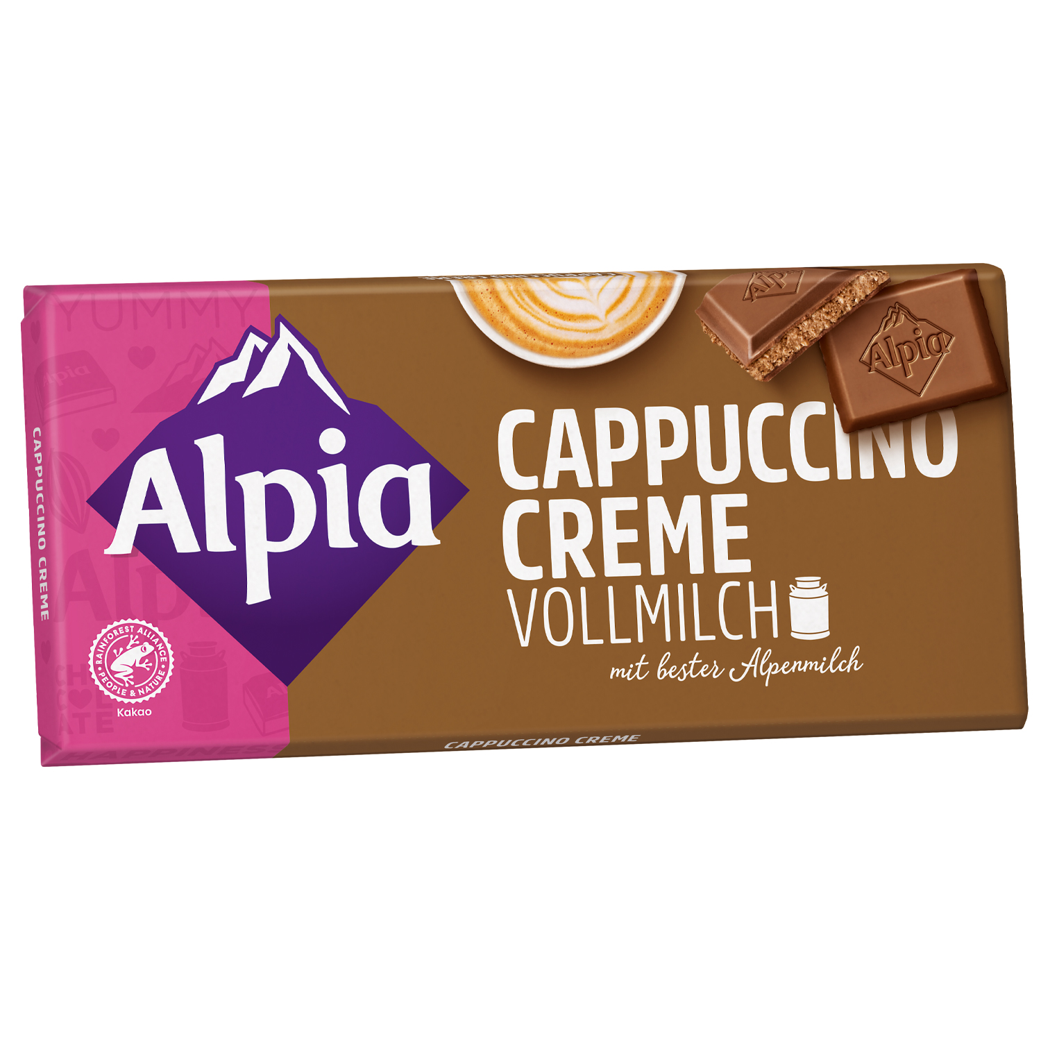 Alpia Tafelschokolade Cappuccino Creme Vollmilch 100g MHD:15.1.25