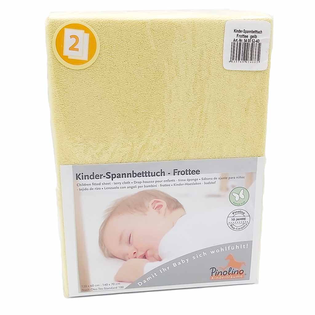 2 x Kinder Spannbetttuch Frotee von Pinolino