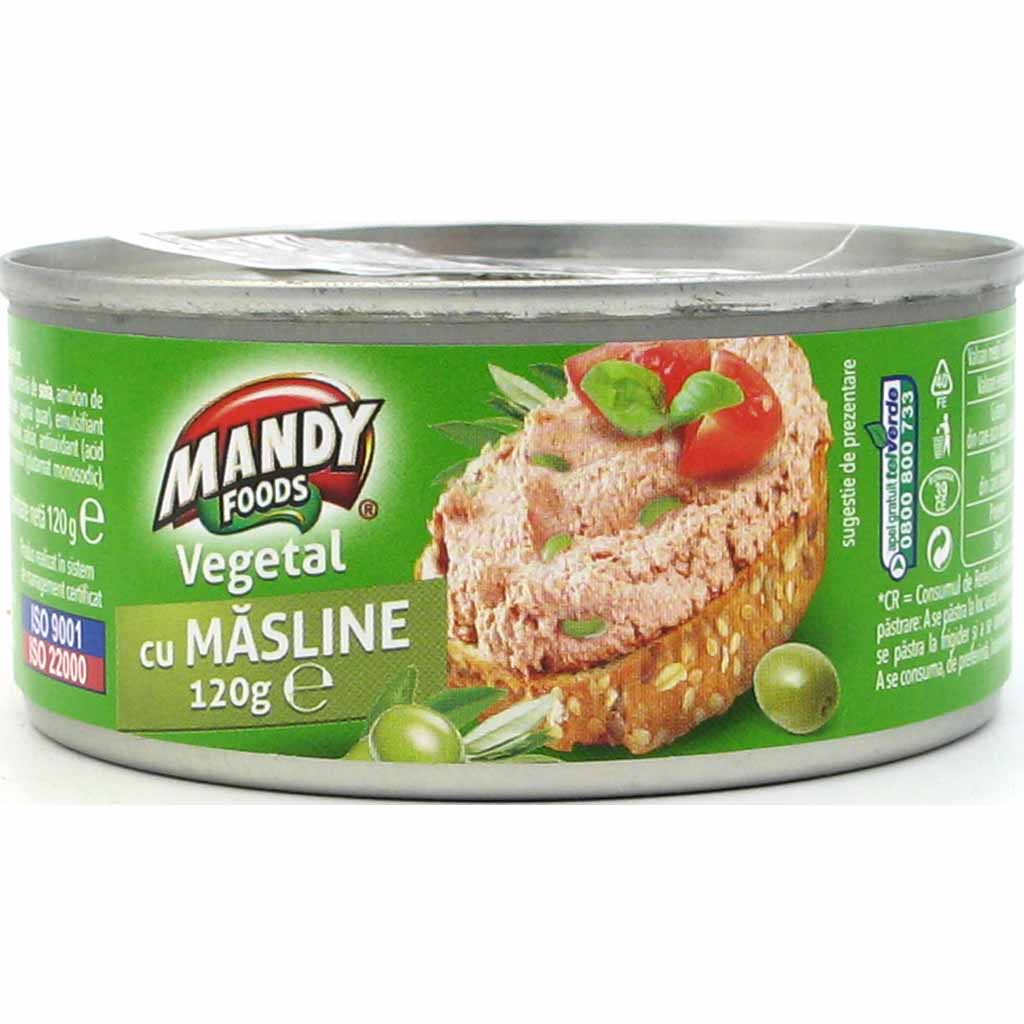 Mandy Foods Gemüsepastete mit Olive 120g MHD:31.3.24