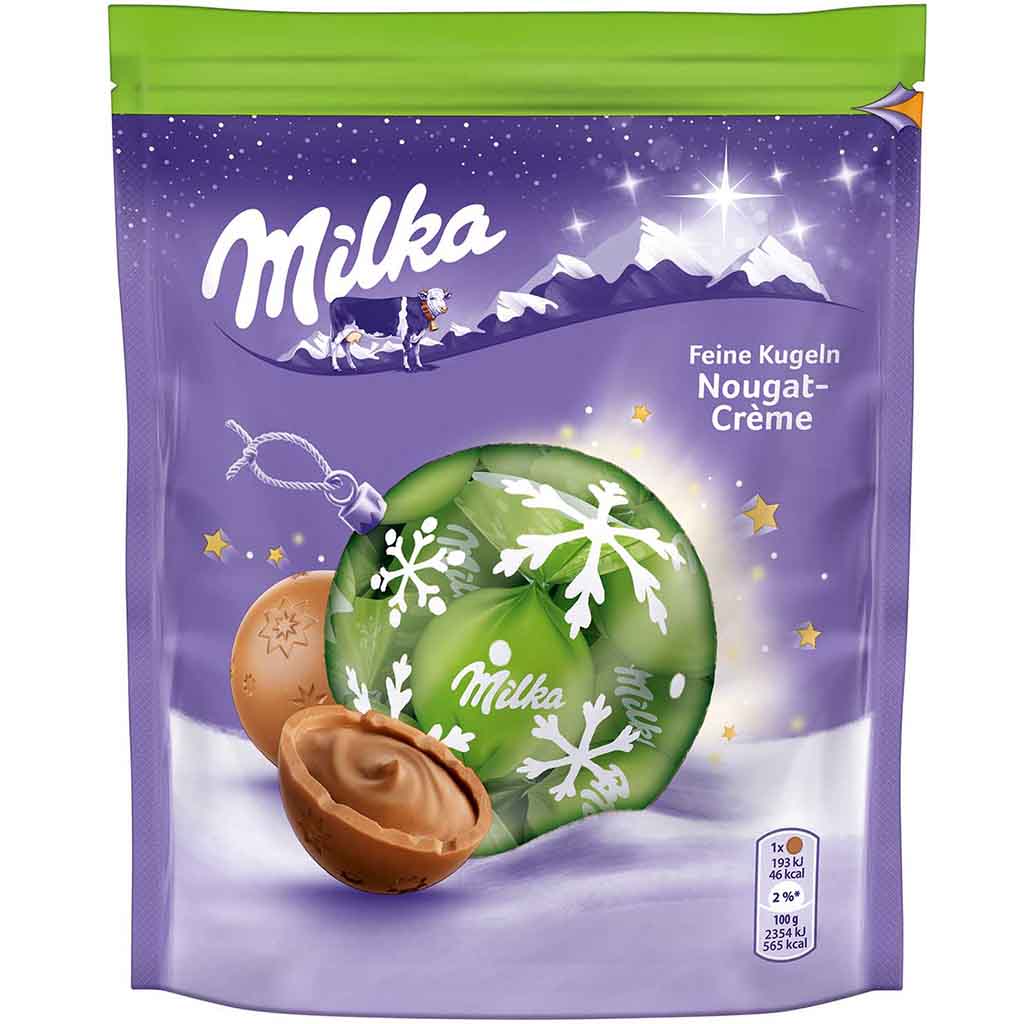 Milka Feine Kugeln Nougatcreme 90g MHD:30.3.24