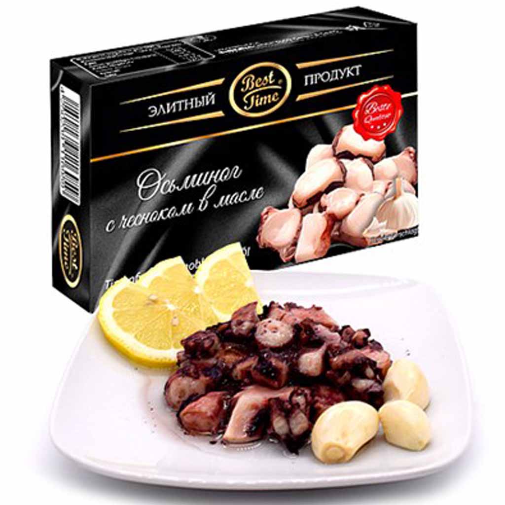 Best Time Riesenkalamar mit Knoblauch in Öl 120ml MHD:30.12.27