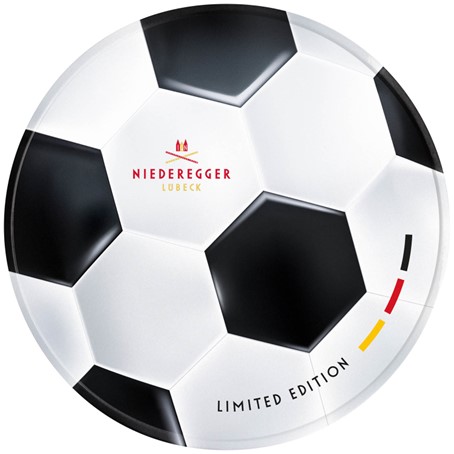 Niederegger Marzipan Torte in Fußball Dose 185g MHD:5.2.25