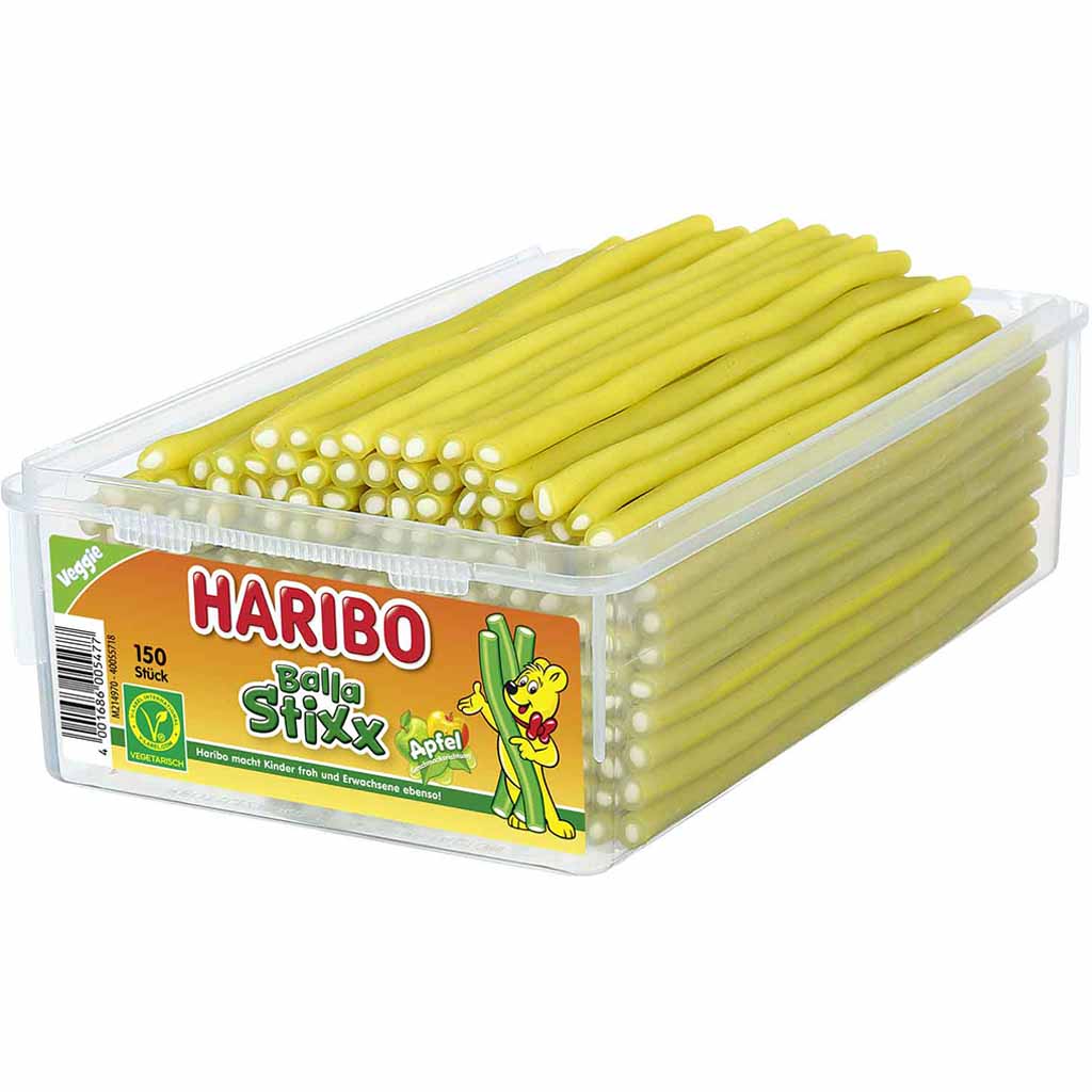 Haribo Balla Stixx Apfel 150er 1125g MHD:30.6.25