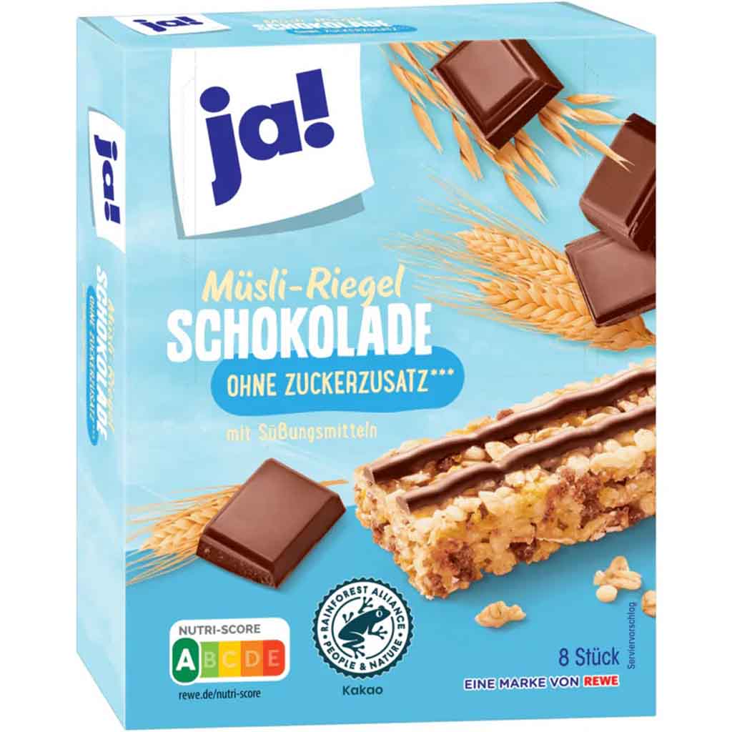ja! Müsliriegel Schokolade 8er 200g MHD:25.1.25