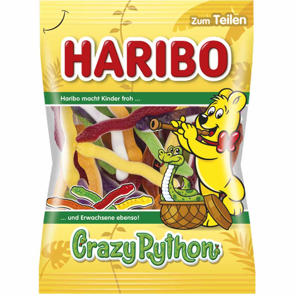 Haribo Crazy Pythons 175g MHD:30.4.23