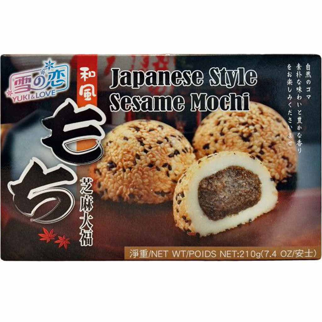 Yuki&Love Japan Style Mochi Reiskuchen mit Sesam 210g MHD:19.5.23