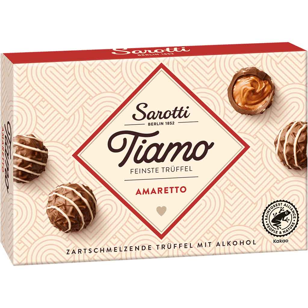 Sarotti Tiamo Feinste Trüffel Amaretto 125g MHD:10.6.24
