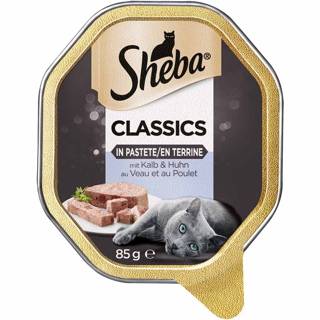22x Sheba Classics in Pastete Kalb & Huhn á 85g=1870g MHD:6.12.24