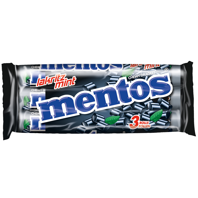 Mentos Lakritz Mint 3er Pack 3x 38g MHD:30.11.23
