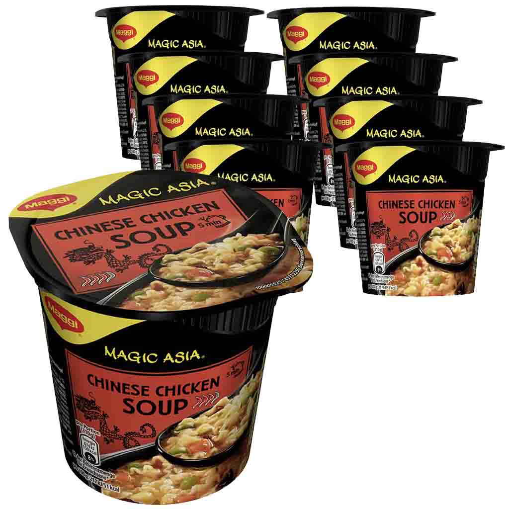 8x Maggi Magic Asia Chinese Chicken Soup á 45g=360g MHD:28.2.23