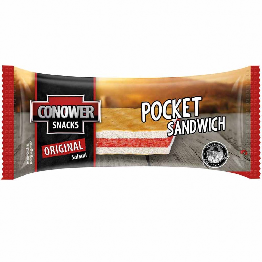 9x Conower Pocket Sandwich Original Salami á 50g=450g MHD:7.4.20