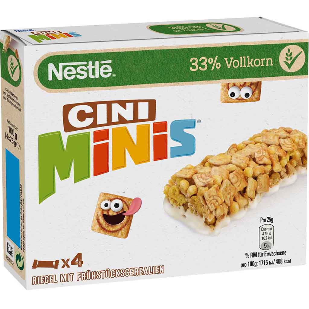 Nestle Cini Minis Riegel 4er 100g MHD:13.2.25