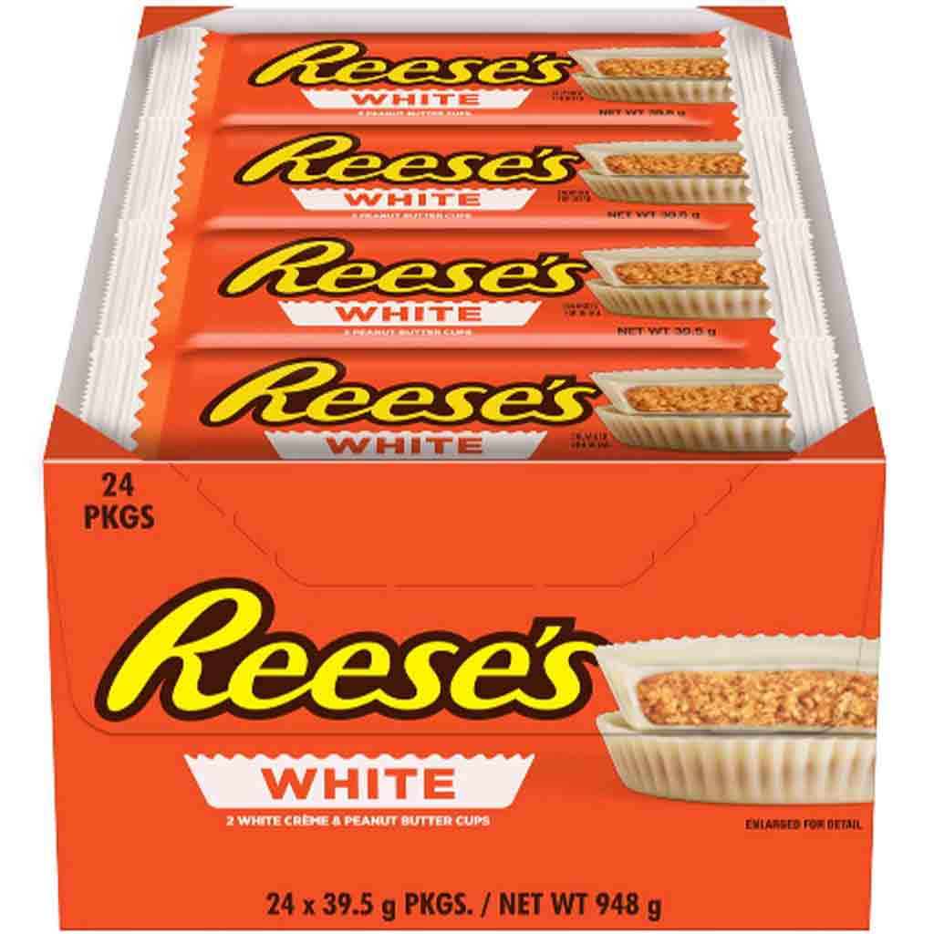 24x Reeses Peanut Butter Cups White 2er á 39,5g=948g MHD:11.2.25