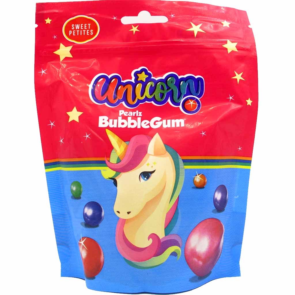Sweet Petites Unicorn Pearlz Bubble Gum Kaugummikugeln 200g MHD:25.10.24