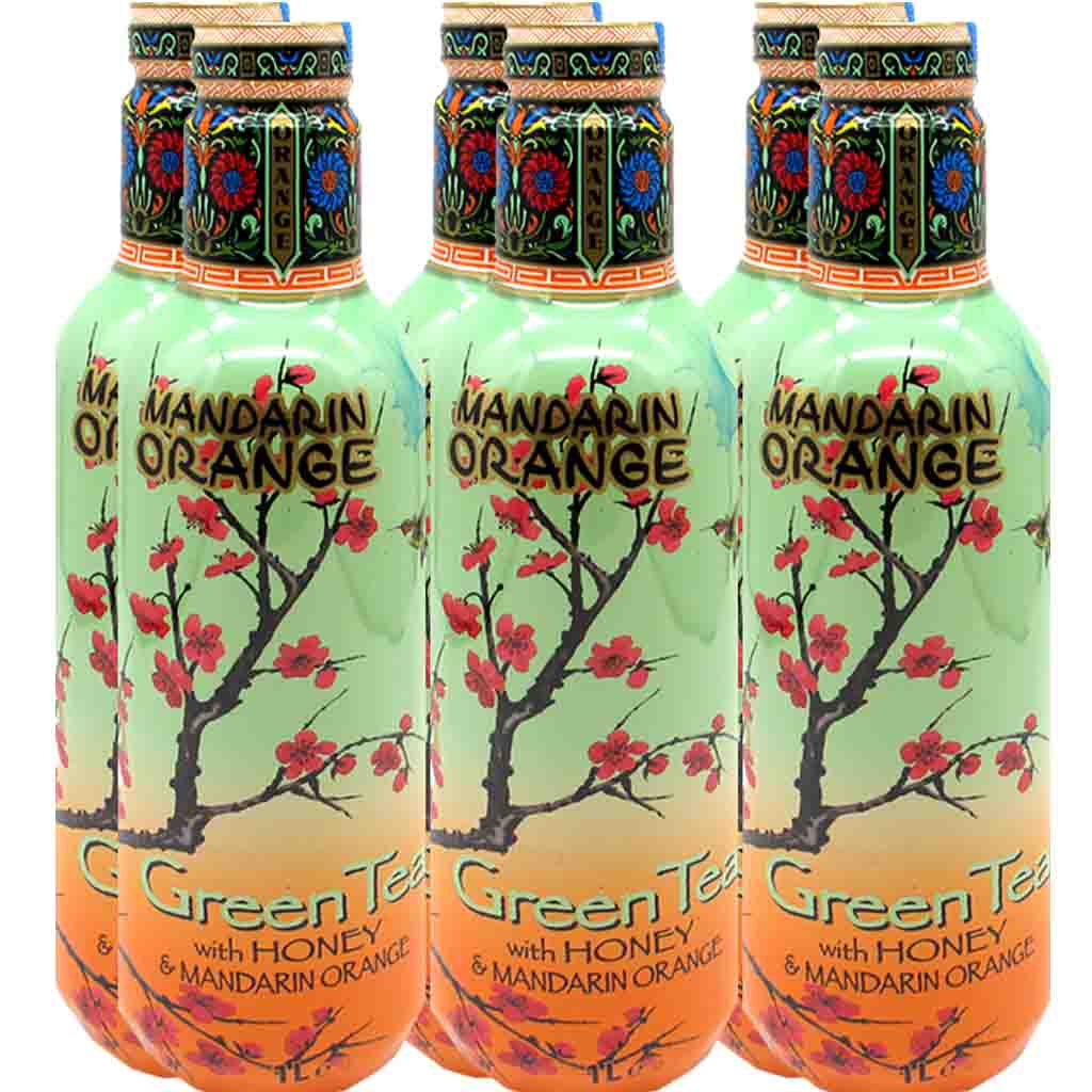 AriZona Green Tea with Honey & Mandarin Orange PET 6x1L=6L MHD:30.1.24