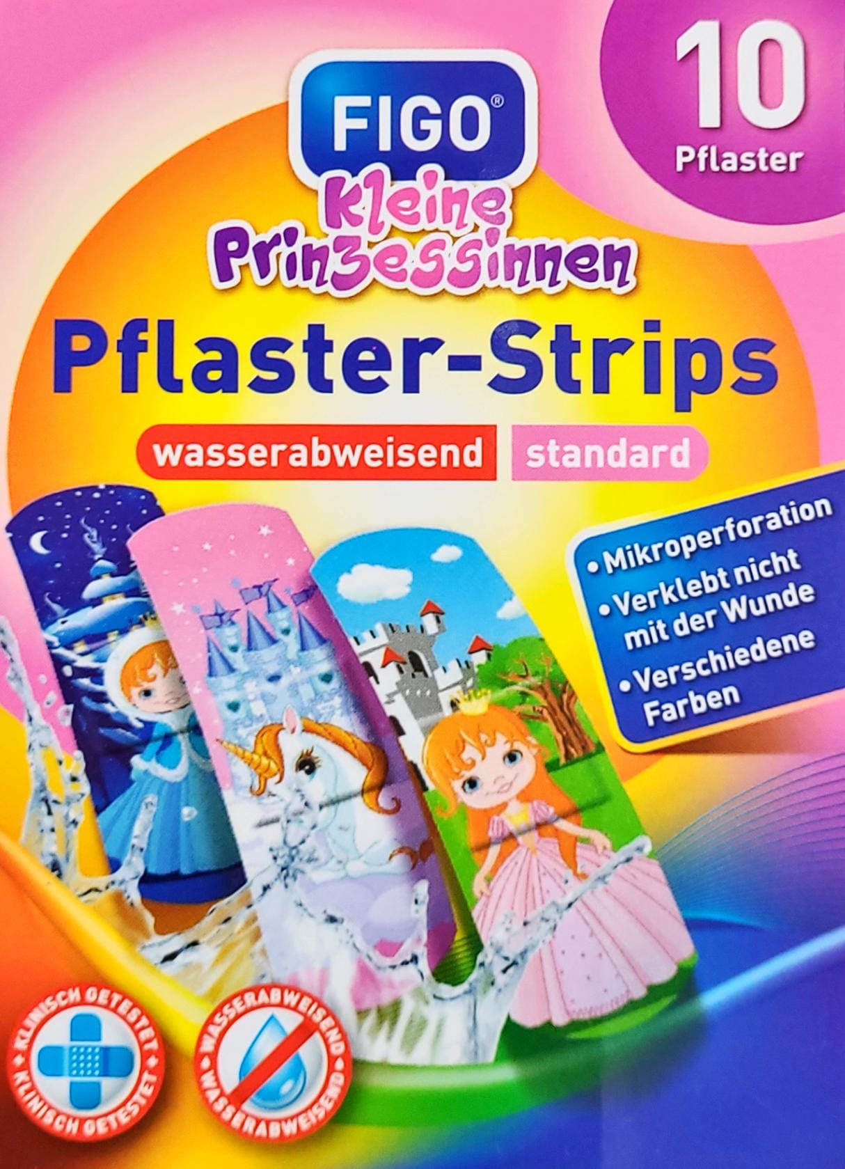 Pflaster 10er Packung Kleine Prinzessinnen für Kinder MHD:30.8.26