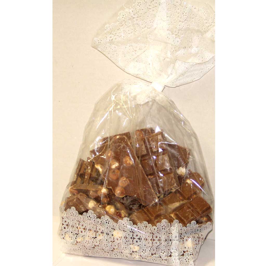 Parlasca Schokoladenbruch Vollmilch ganze Nuss 800g Beutel MHD:30.6.21