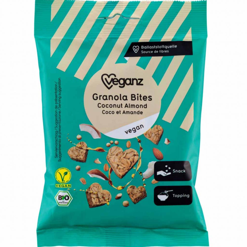 10x Veganz Granola Bites Coconut Almond á 50g=500g MHD:11/19