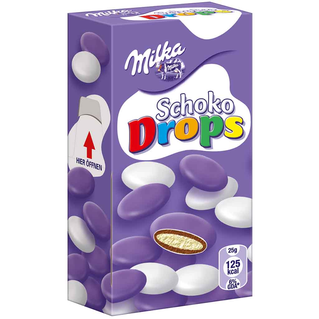 21x Milka Schoko Drops á 42g=882g MHD:20.8.22