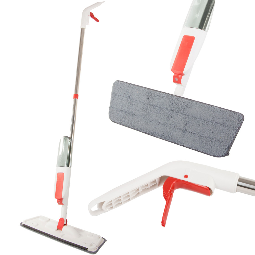 Flachmopp mit Waschspray zur Bodenreinigung
