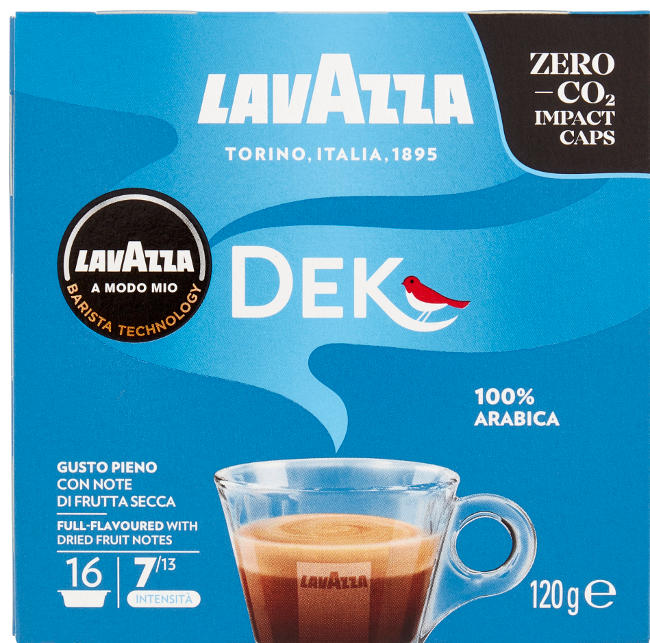 Lavazza  DEK 100% Arabica Kaffee 16 Kapseln MHD:30.8.25