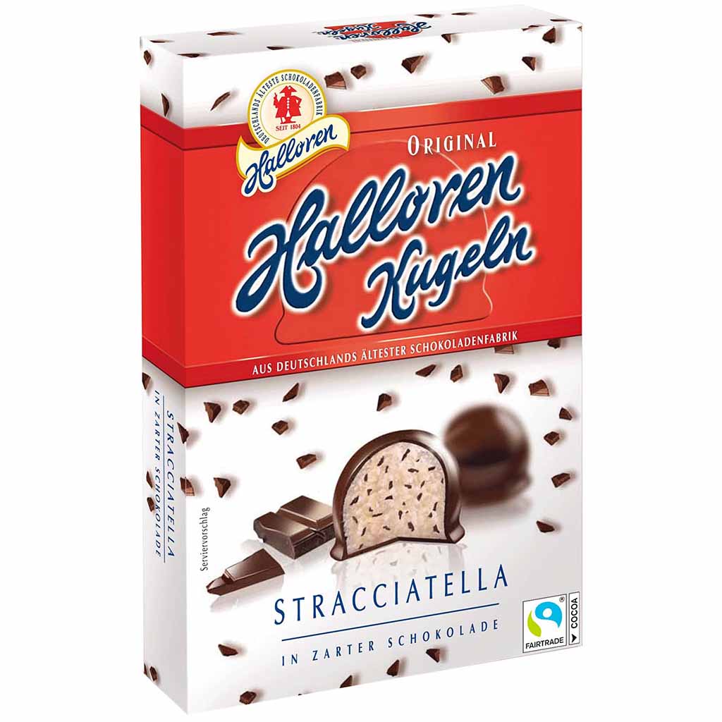Original Halloren Kugeln Stracciatella 125g MHD:28.8.24