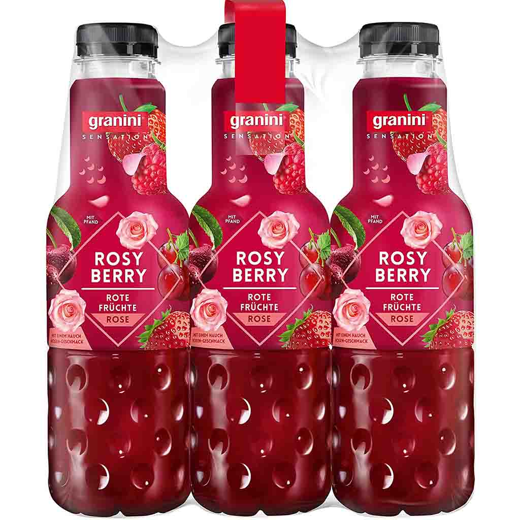 Granini Fruchtsaftgetränk Rosy Berry 6x0,75l=4,5L MHD:26.8.24