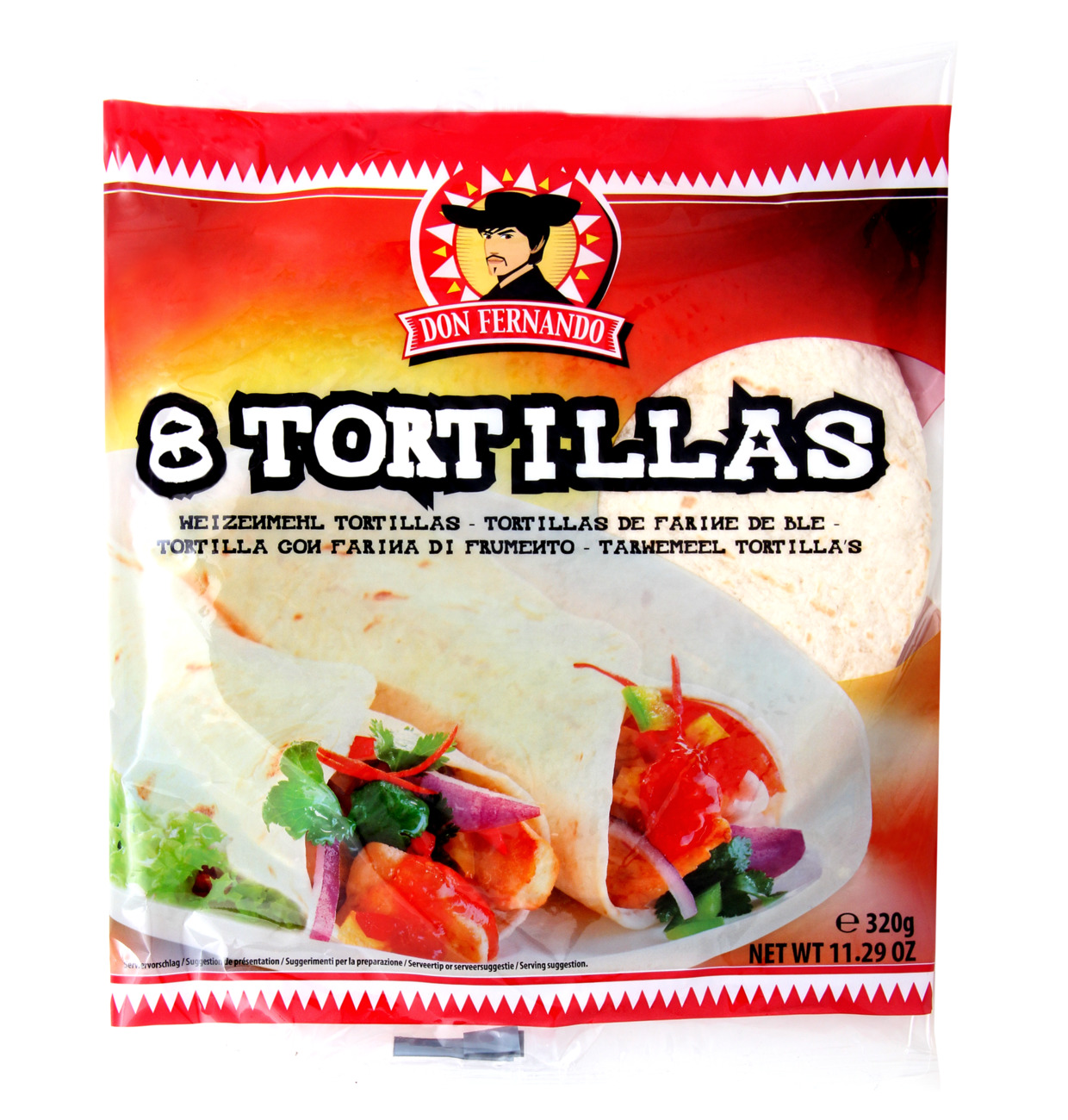 Don Fernando Weizenmehl Tortillas 320g (8x20cm) MHD:19.2.25