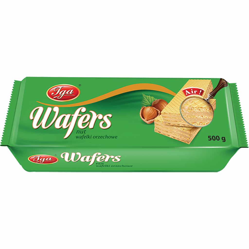 Iga Waffel mit Erdnusscreme 500g MHD:20.5.22
