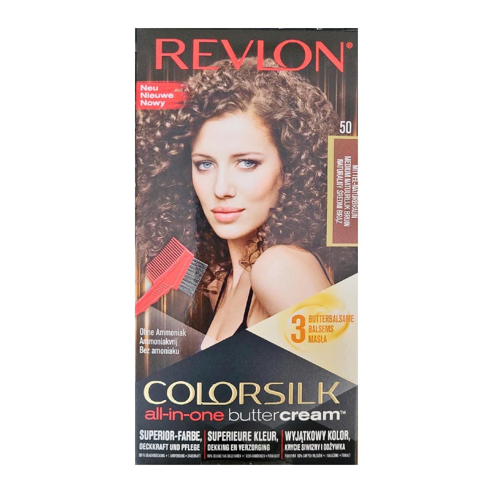 Revlon Colorsilk Haarfarbe Mittel Naturbraun 50 All In One Buttercream MHD:1.1.27