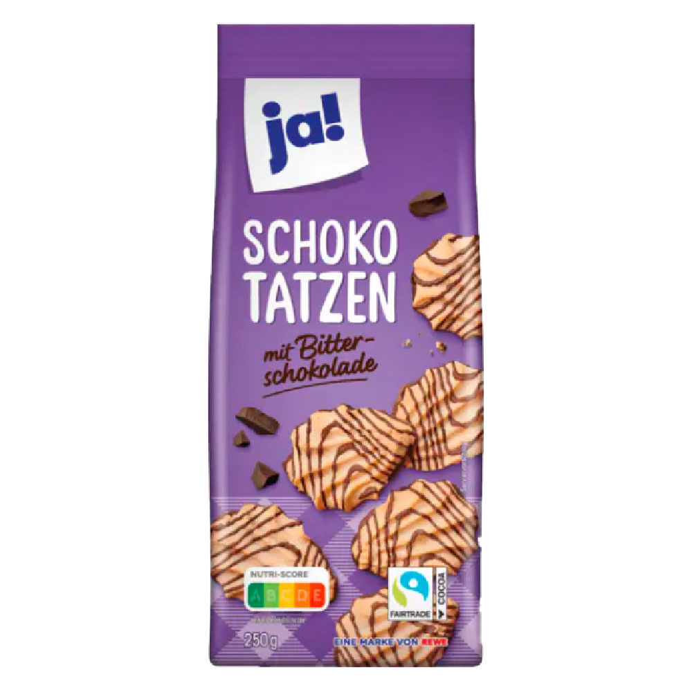 ja! Schokotatzen mit Zartbitterschokolade 250g MHD:30.7.25