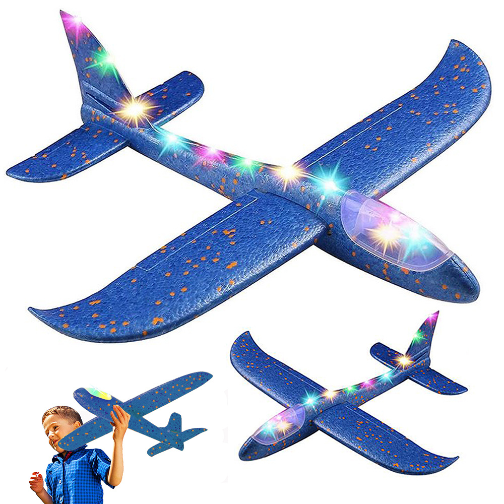 47 cm großes LED-Globus-Styropor-Flugzeug MHD:30.8.26