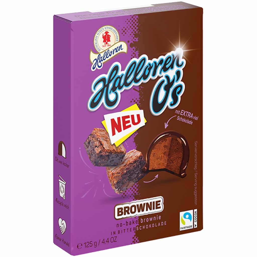 Original Halloren Kugeln O's Brownie 125g MHD:18.7.24