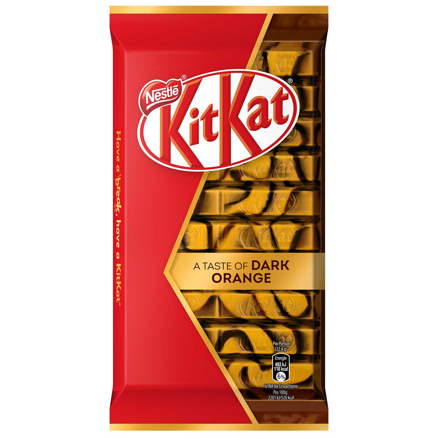KitKat Dark Orange Tafelschokolade 112g MHD:21.5.21