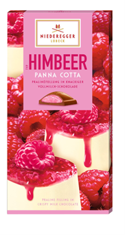 Niederegger PRALINEN TAFEL HIMBEER PANNA COTTA 100G MHD:13.4.25