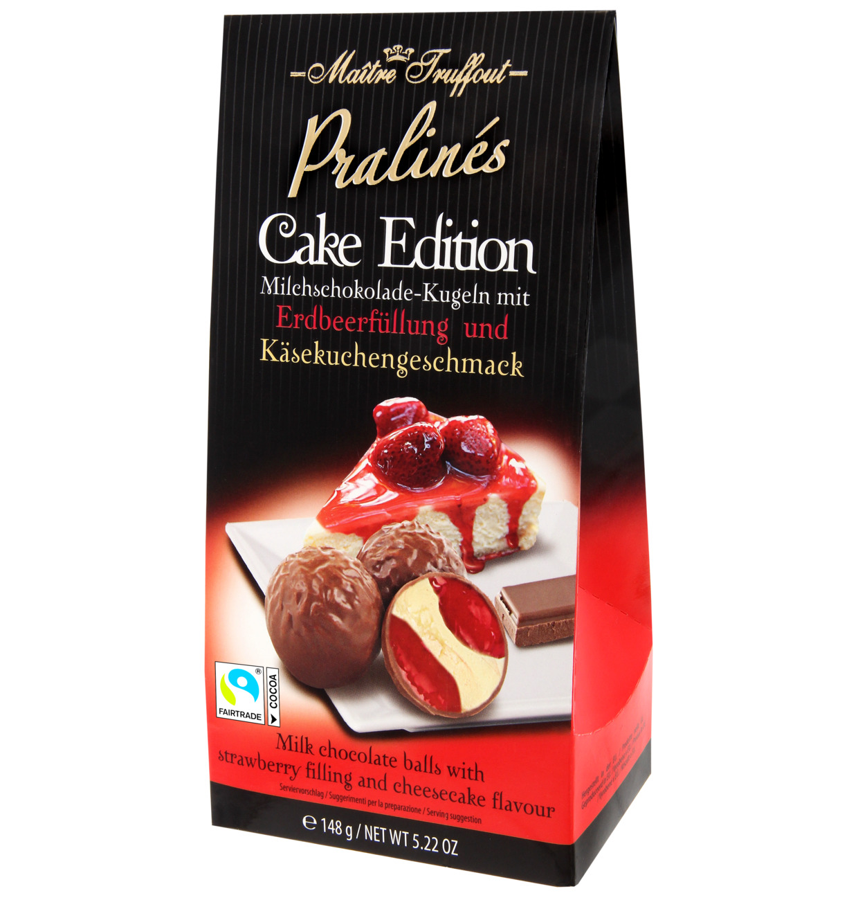 Maitre Truffout Pralinen Cake Edition - Erdbeere & Käsekuchen 148g MHD:28.3.25
