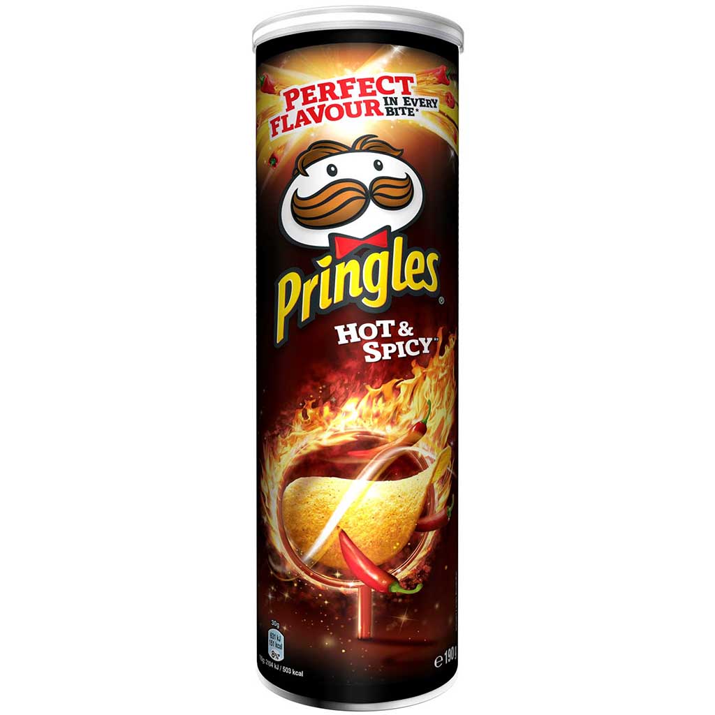 Pringles Hot & Spicy Kartoffelchips 200g MHD:23.4.23