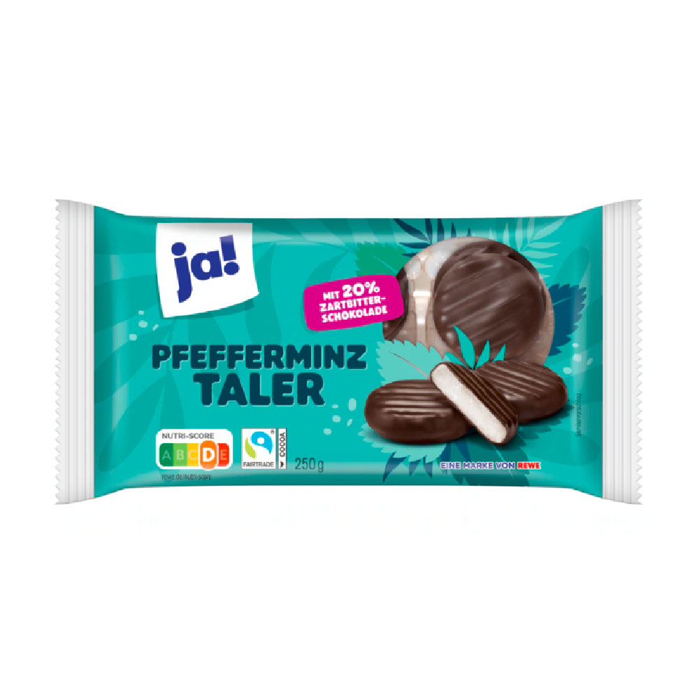 ja! Pfefferminztaler 250g MHD:31.5.25