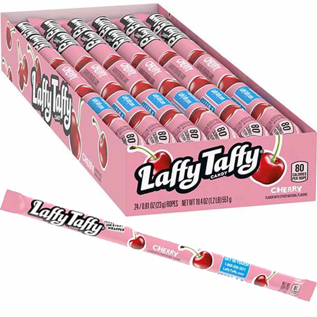 24x Laffy Taffy Kaustangen Kirsche á 23g=551g MHD:28.2.22